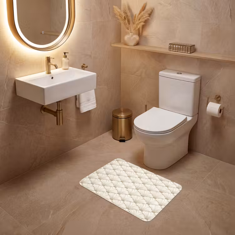 WC Mat - Klassiek - Art - Beige — 4