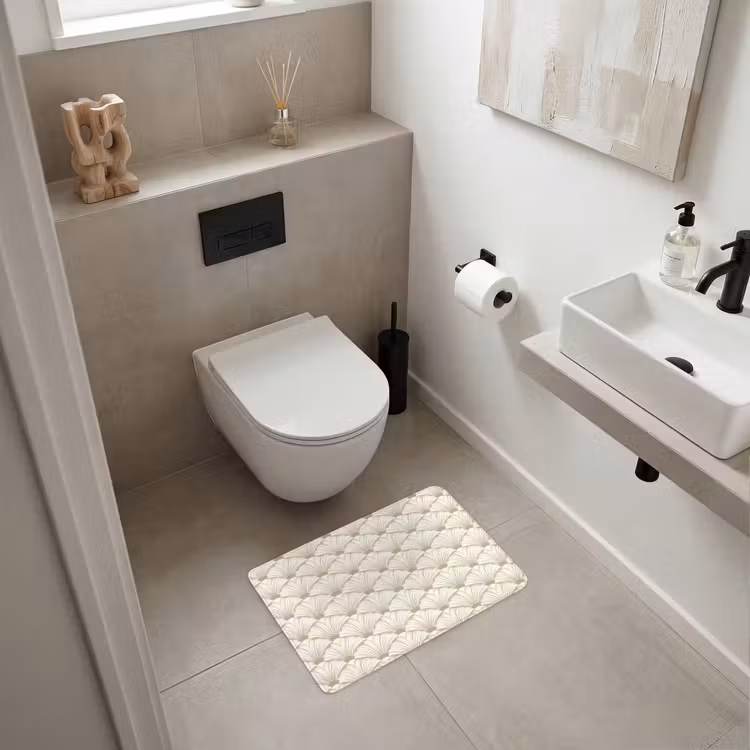 WC Mat - Klassiek - Art - Beige — 6