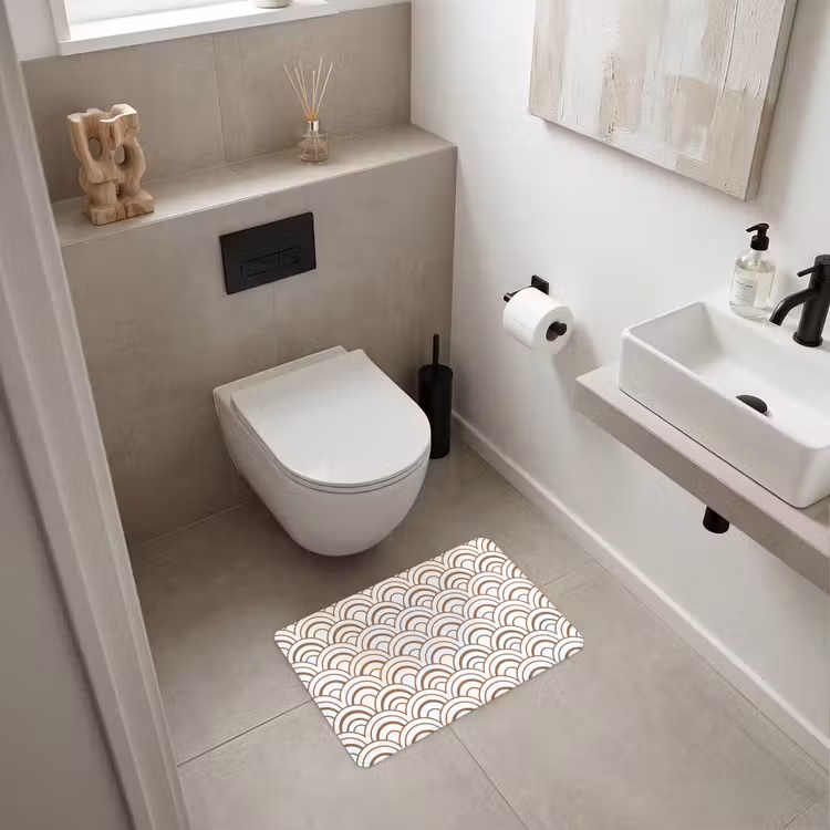 WC Mat - Klassiek - Motief - Terracotta — 6