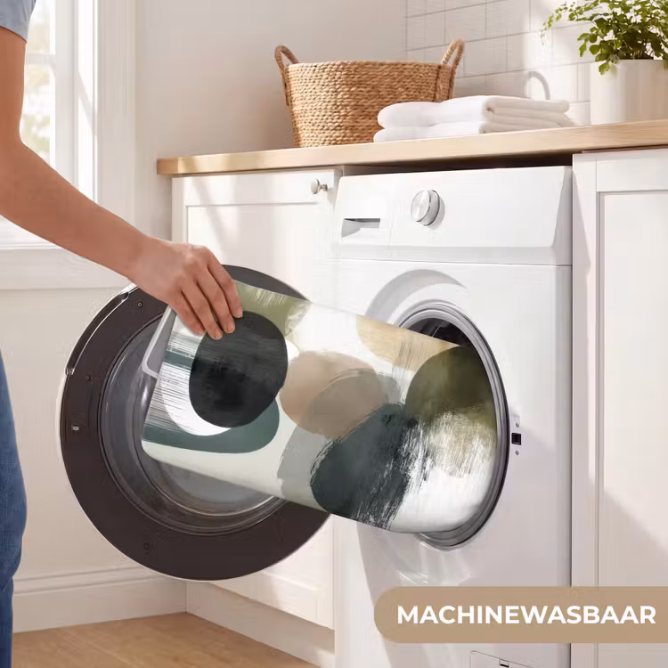 WC Mat - Minimalistisch - Cirkels - Penseelstreken - Beige — 5