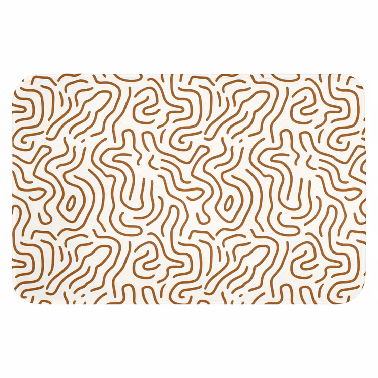 WC Mat - Minimalistisch - Patroon - Terracotta — 1