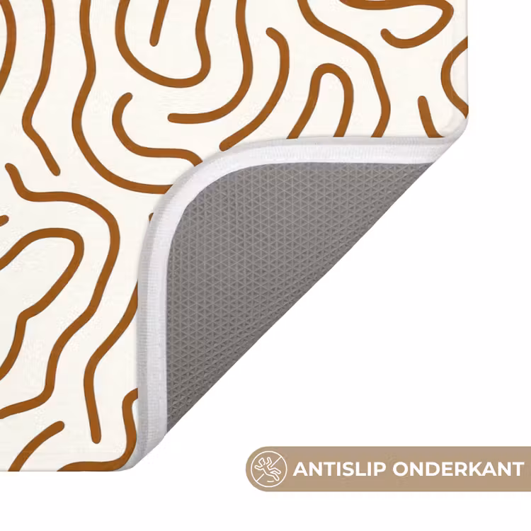 WC Mat - Minimalistisch - Patroon - Terracotta — 3