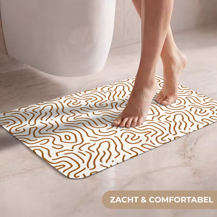 WC Mat - Minimalistisch - Patroon - Terracotta — 7