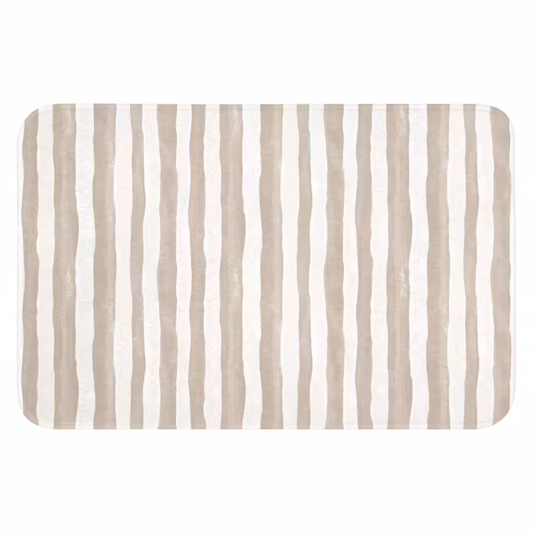 WC Mat - Minimalistisch - Strepen - Beige — 1