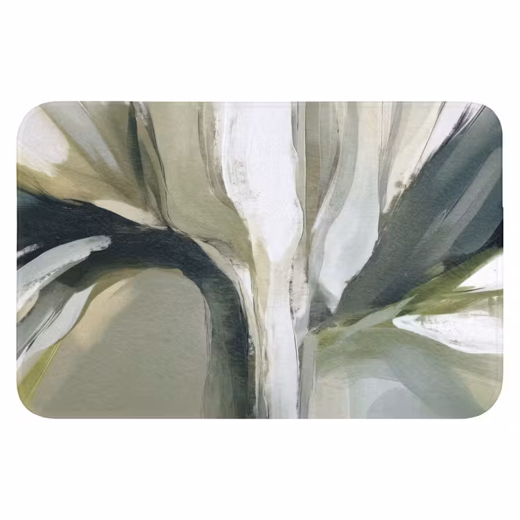 WC Mat - Natuur - Abstract - Groen - Penseelstreken — 1