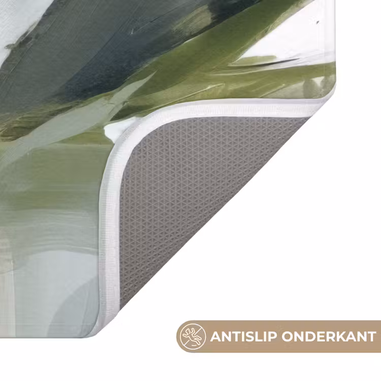 WC Mat - Natuur - Abstract - Groen - Penseelstreken — 3