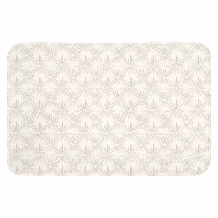 WC Mat - Patroon - Bloemen - Beige — 1