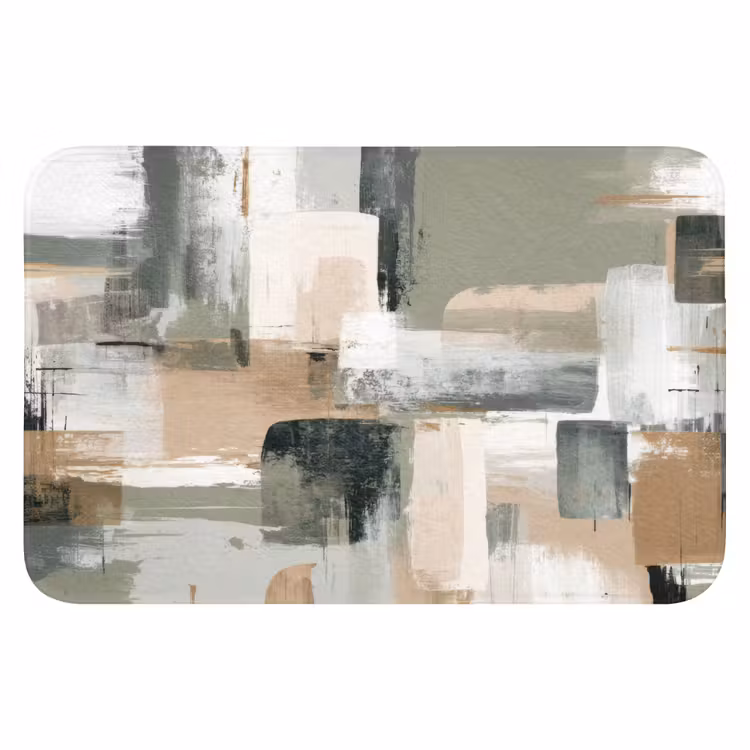 WC Mat - Penseelstreken - Abstract - Aardetinten — 1