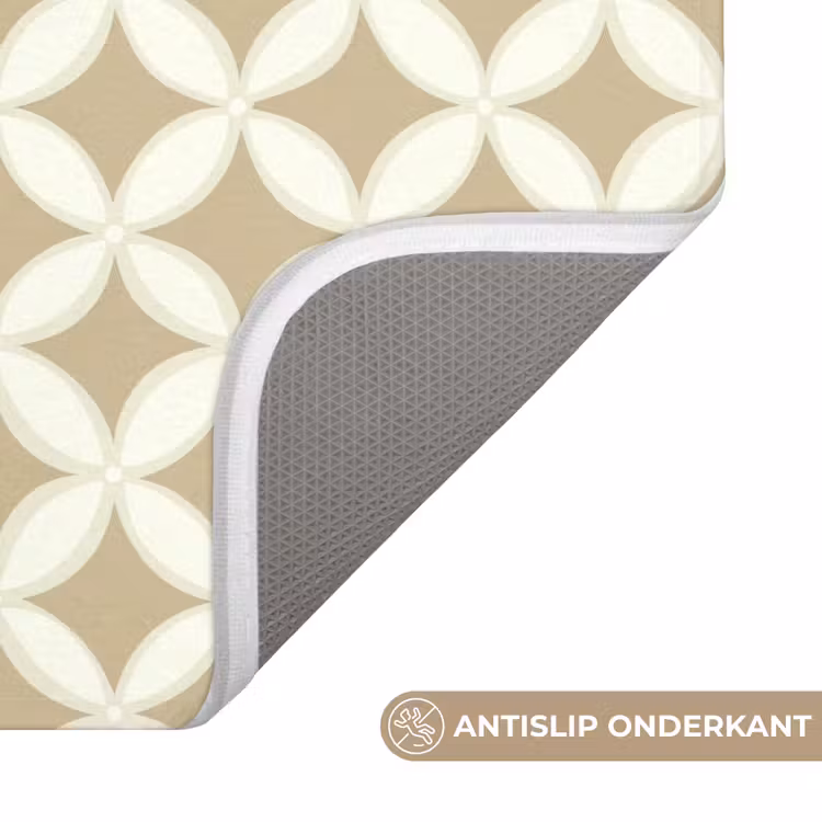 WC Mat - Symmetrisch - Motief - Beige — 3
