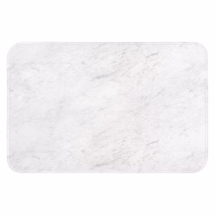 WC Mat - Wit - Marmer - Grijze aders — 1