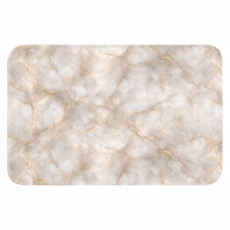 WC Mat - Zandkleurig - Marmer - Natuursteen — 1