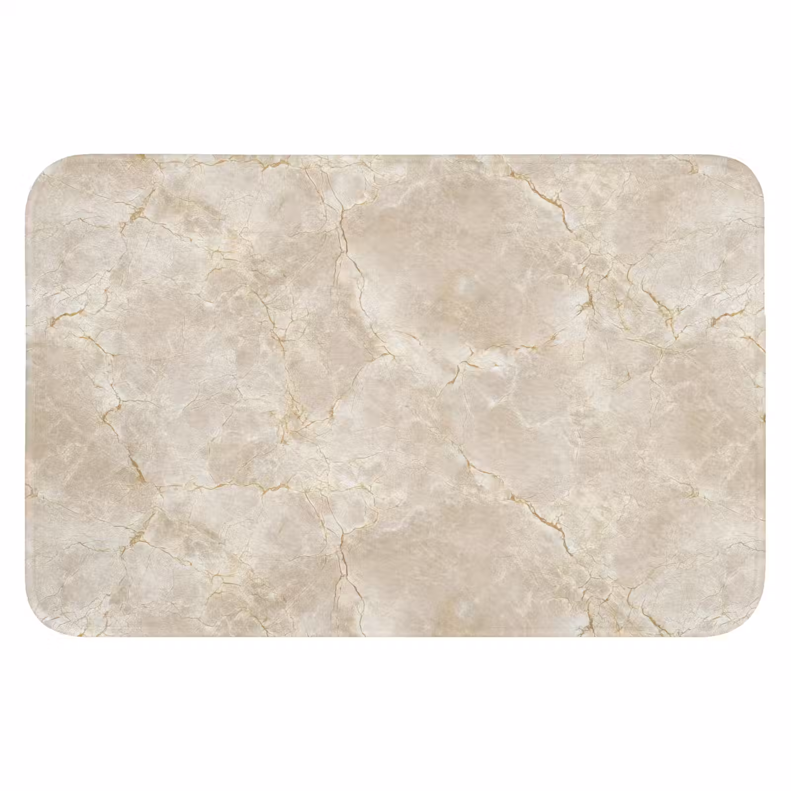 WC Mat - Lichtbeige - Marmer - Aders — 1