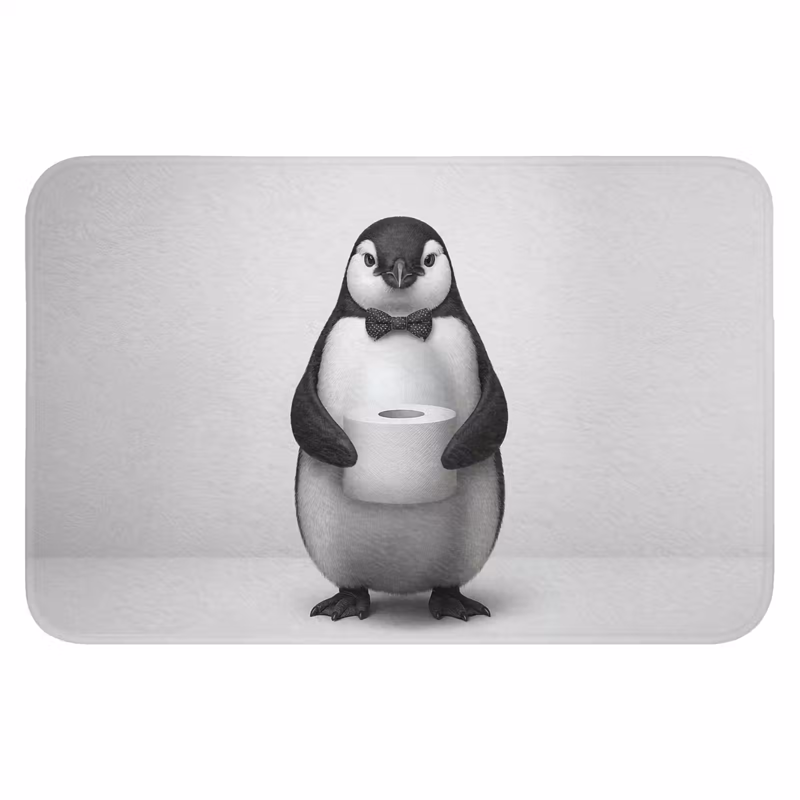 WC Mat - Pinguïn - WC rol - Wit — 1