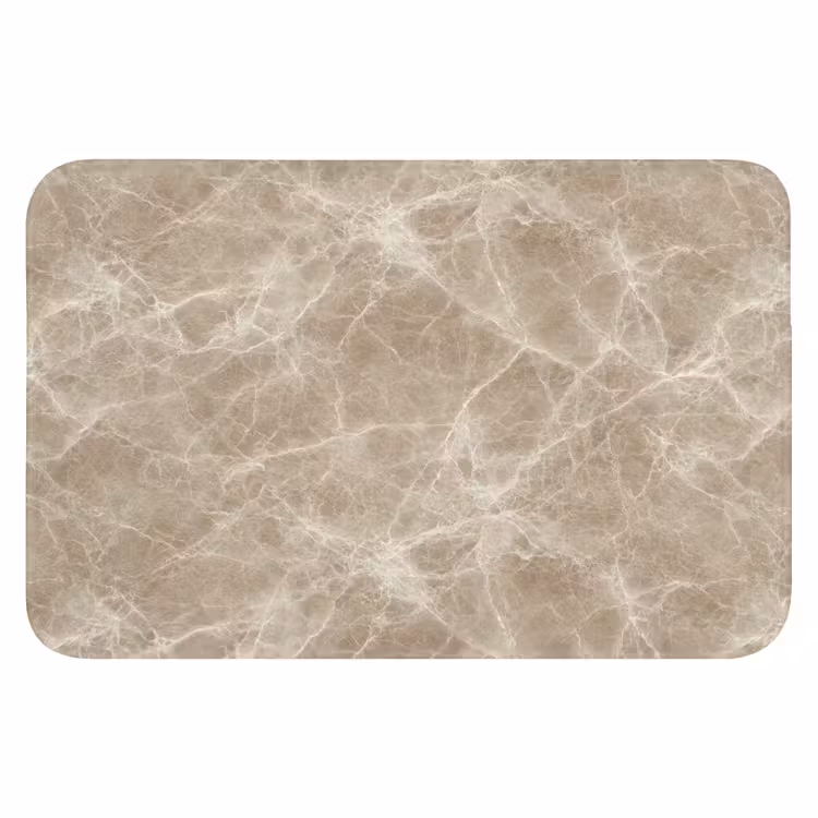 WC Mat - Bruin - Kristaladers - Marmer — 1