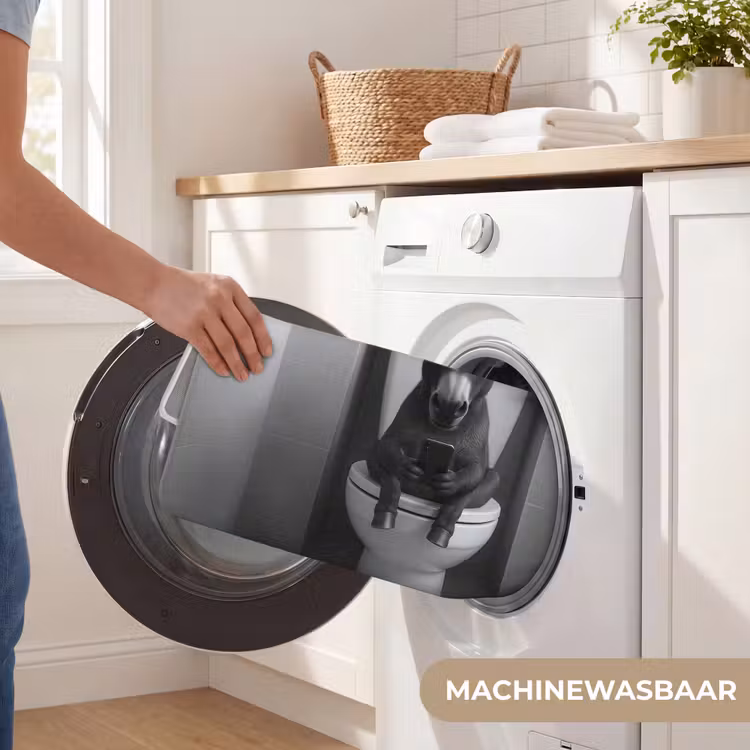 WC Mat - Ezel - Telefoon - Toilet - Zwart - Wit — 5