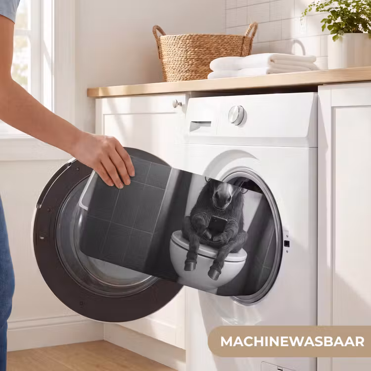 WC Mat - Ezel - Telefoon - Toilet - Zwart - Wit — 5
