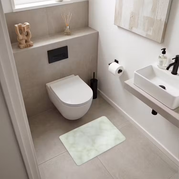 WC Mat - Groen - Marmer - Aders — 6
