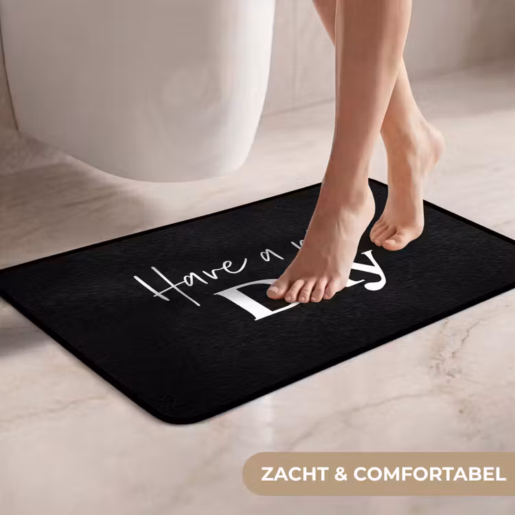 WC Mat - Have a nice day - Quotes - Zwart - Spreuken — 7