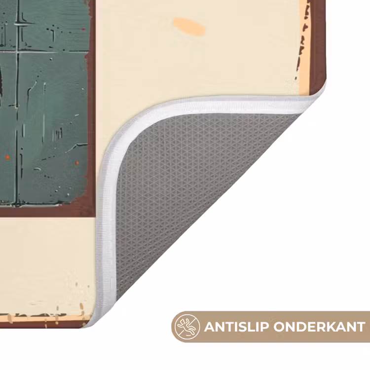 WC Mat - Kat - Vintage - Zwart - Quote - Flush you must — 3