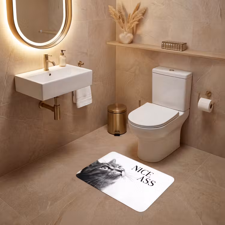 WC Mat - Katten - Nice ass - Quote - Zwart wit - Spreuken — 4