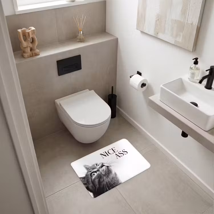 WC Mat - Katten - Nice ass - Quote - Zwart wit - Spreuken — 6