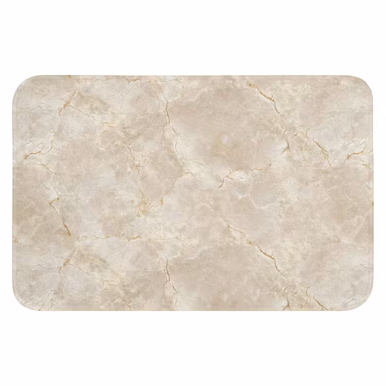 WC Mat - Lichtbeige - Marmer - Aders — 1