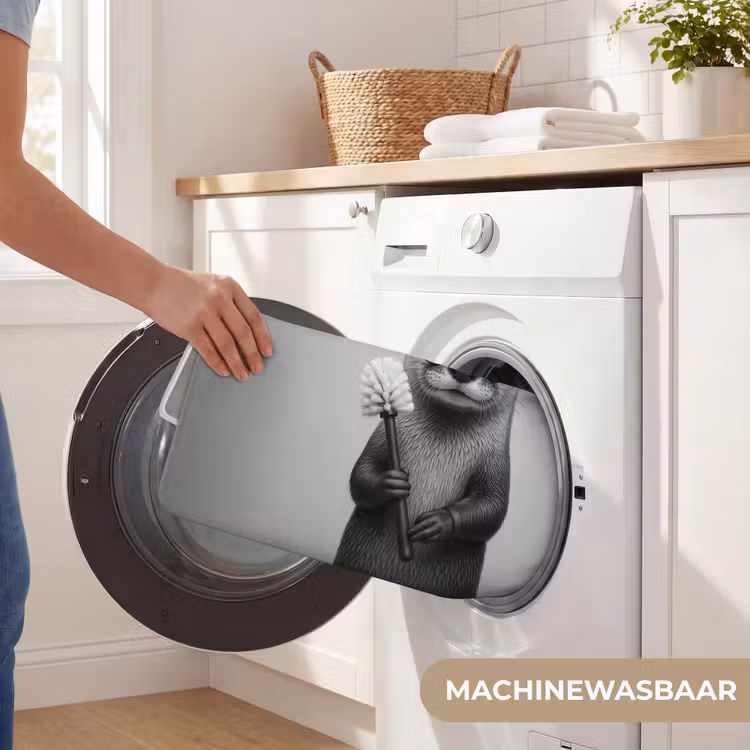 WC Mat - Otter - Wc-borstel - Bril - Zwart - Wit — 5