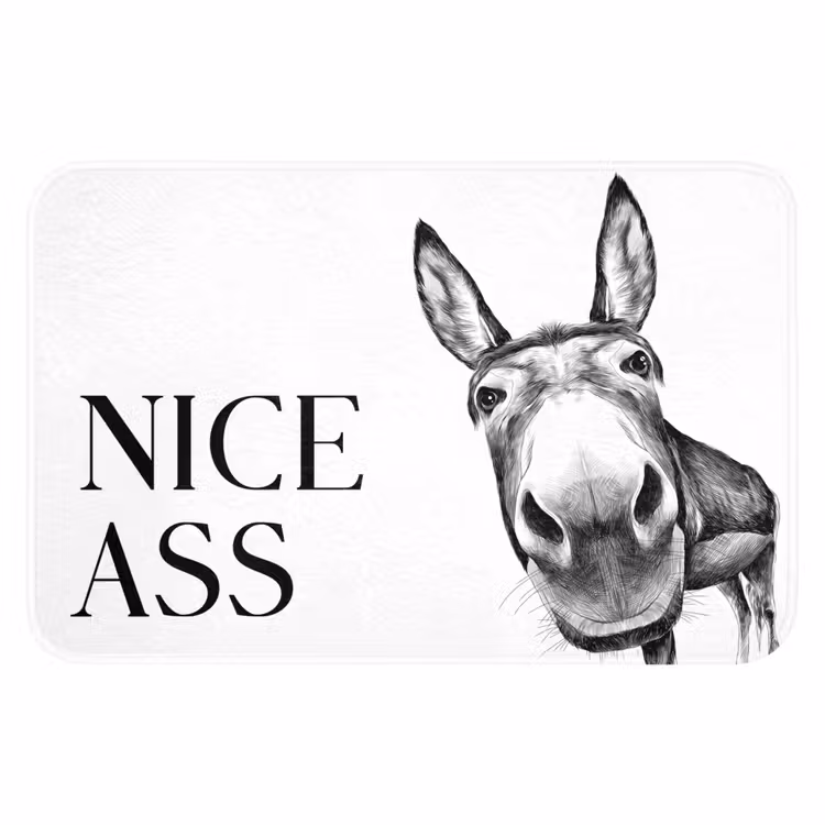 WC Mat - Quote - Ezel - Dieren - Nice ass - Spreuken — 1