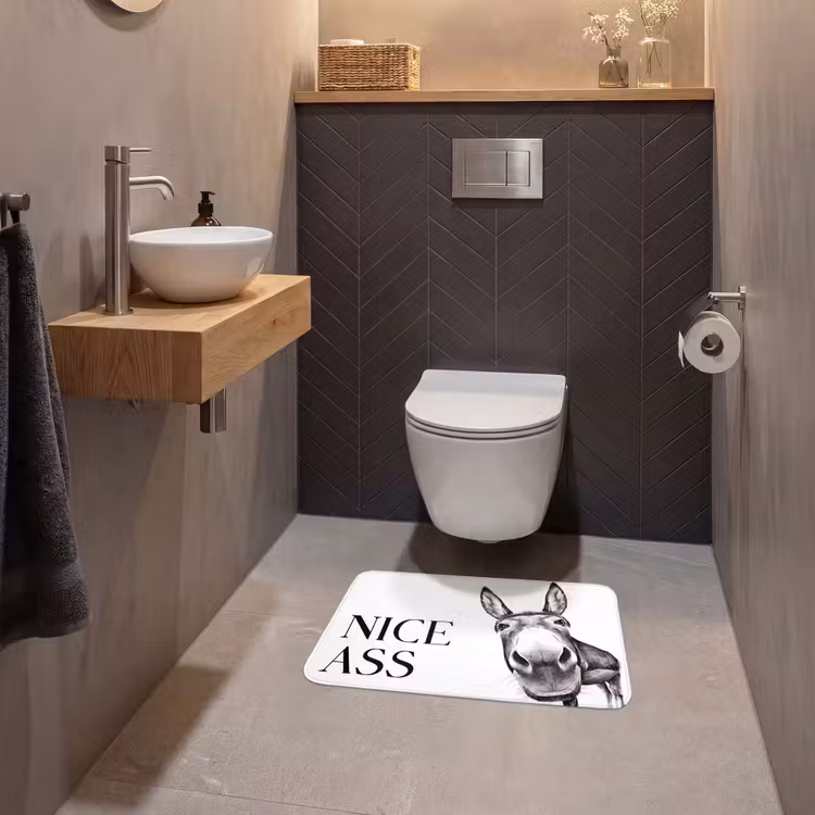 WC Mat - Quote - Ezel - Dieren - Nice ass - Spreuken — 2
