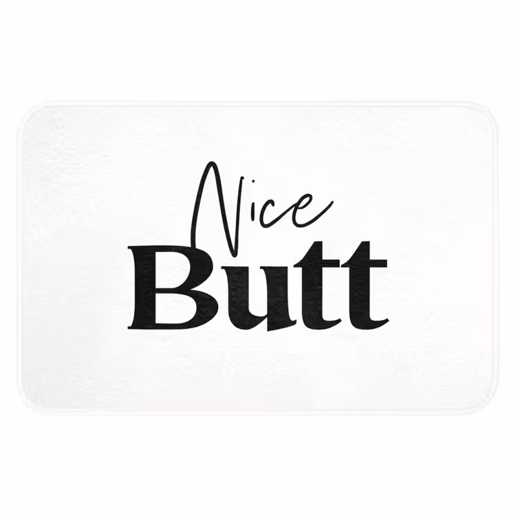 WC Mat - Quote - Nice butt - Wit - Spreuken — 1