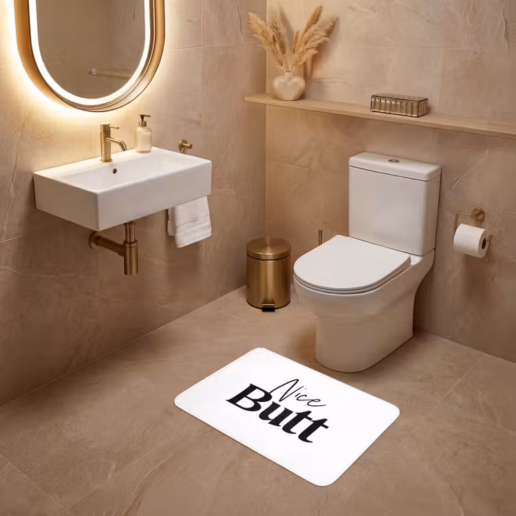 WC Mat - Quote - Nice butt - Wit - Spreuken — 4