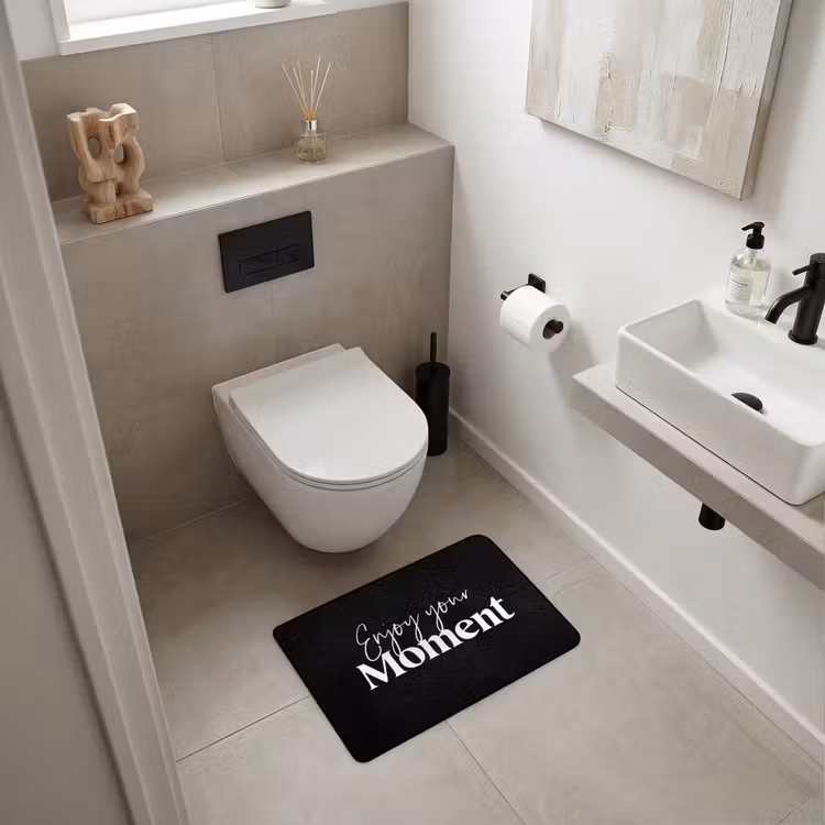WC Mat - Quotes - Enjoy your moment - Spreuk - Zwart — 6