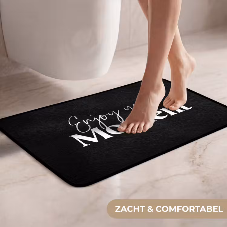 WC Mat - Quotes - Enjoy your moment - Spreuk - Zwart — 7