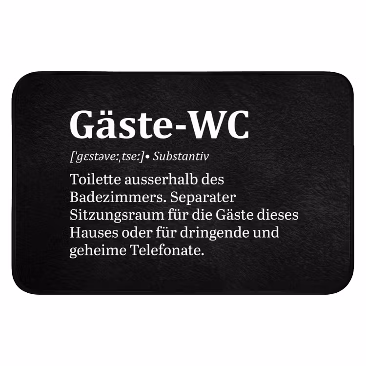 WC Mat - Quotes - Gäste-wc - Definitie - Zwart - Spreuk — 1