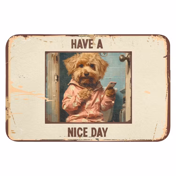 WC Mat - Quotes - Hond - Have a nice day - Vintage - Spreuk — 1