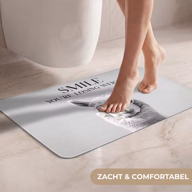 WC Mat - Quotes - Lama - Smile - Spreuken - Grijs — 7