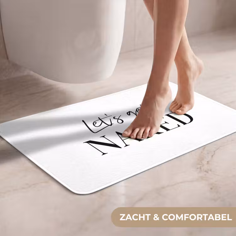 WC Mat - Quotes - Let's get naked - Wit - Spreuk — 7