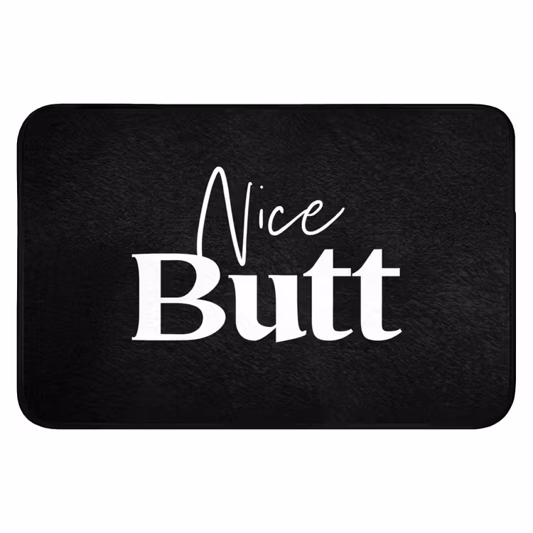 WC Mat - Quotes - Nice butt - Zwart - Spreuken — 1