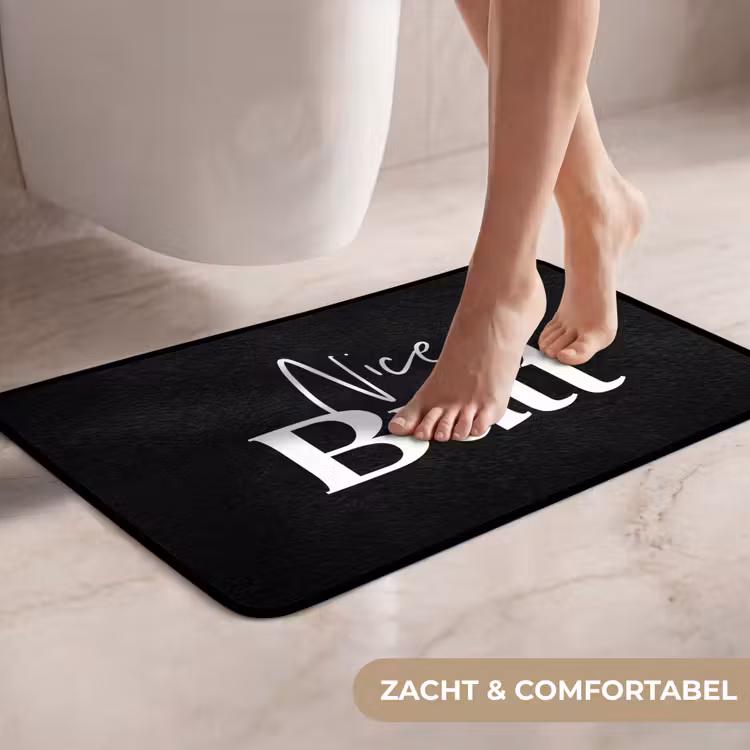 WC Mat - Quotes - Nice butt - Zwart - Spreuken — 7