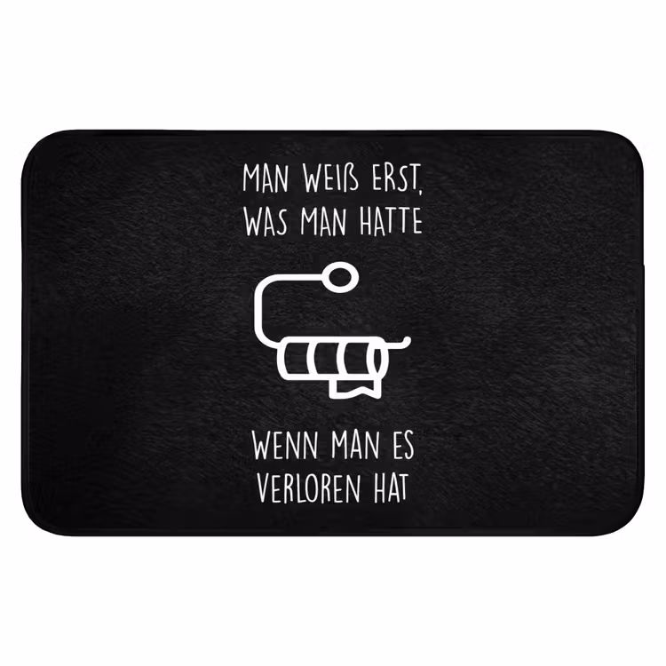 WC Mat - Quotes - WC papier - Zwart - Humor — 1