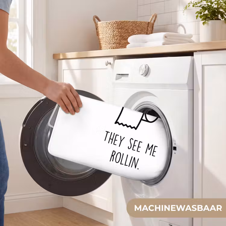 WC Mat - Spreuk - WC papier - They see me rollin - Wit - Quotes — 5