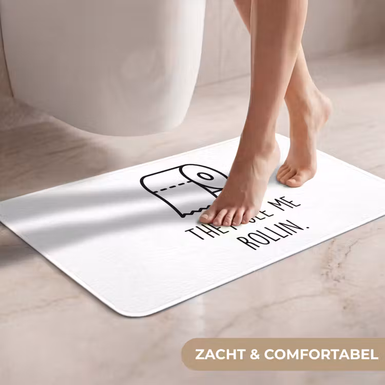WC Mat - Spreuk - WC papier - They see me rollin - Wit - Quotes — 7