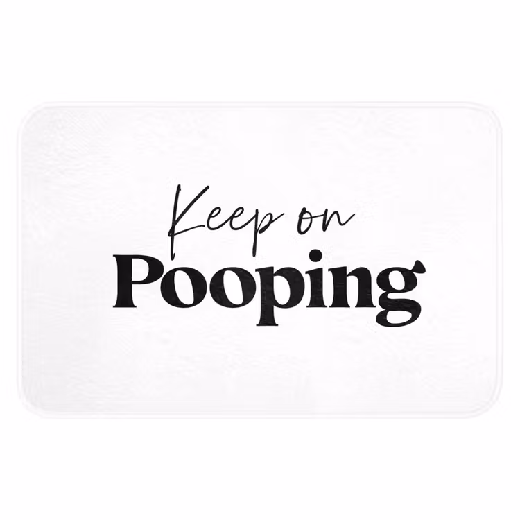 WC Mat - Spreuken - Keep on pooping - Wit - Quotes — 1
