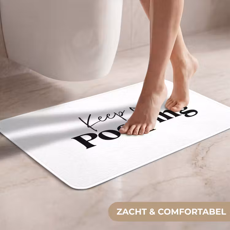 WC Mat - Spreuken - Keep on pooping - Wit - Quotes — 7