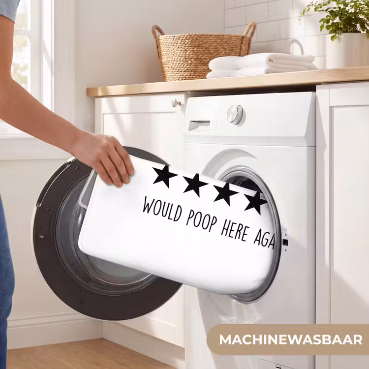 WC Mat - Spreuken - Would poop here again - Zwart - Quote — 5