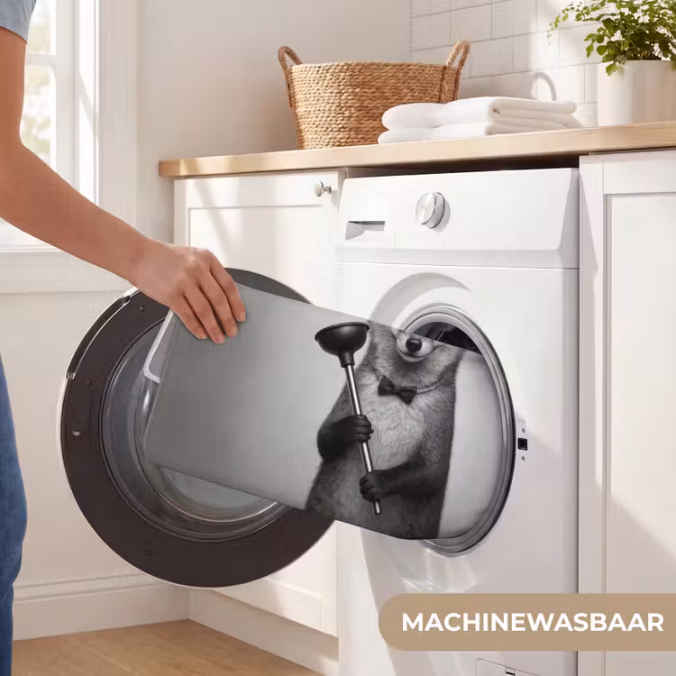 WC Mat - Vos - WC-ontstopper - Zwart - Wit — 5