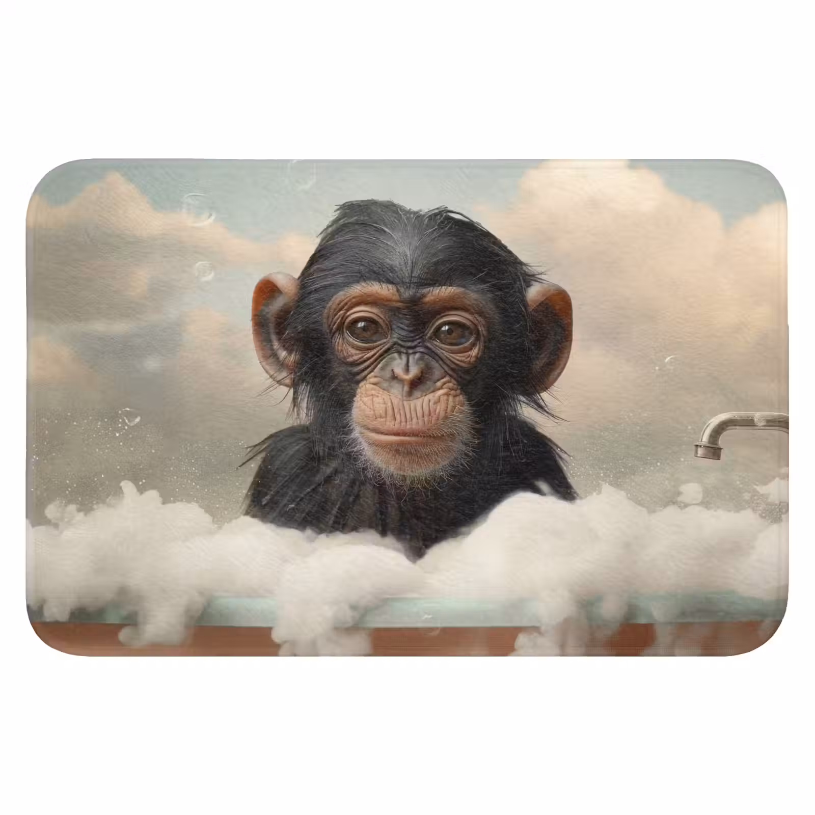 WC Mat - Aap - Dieren - Bad - Schuim — 1