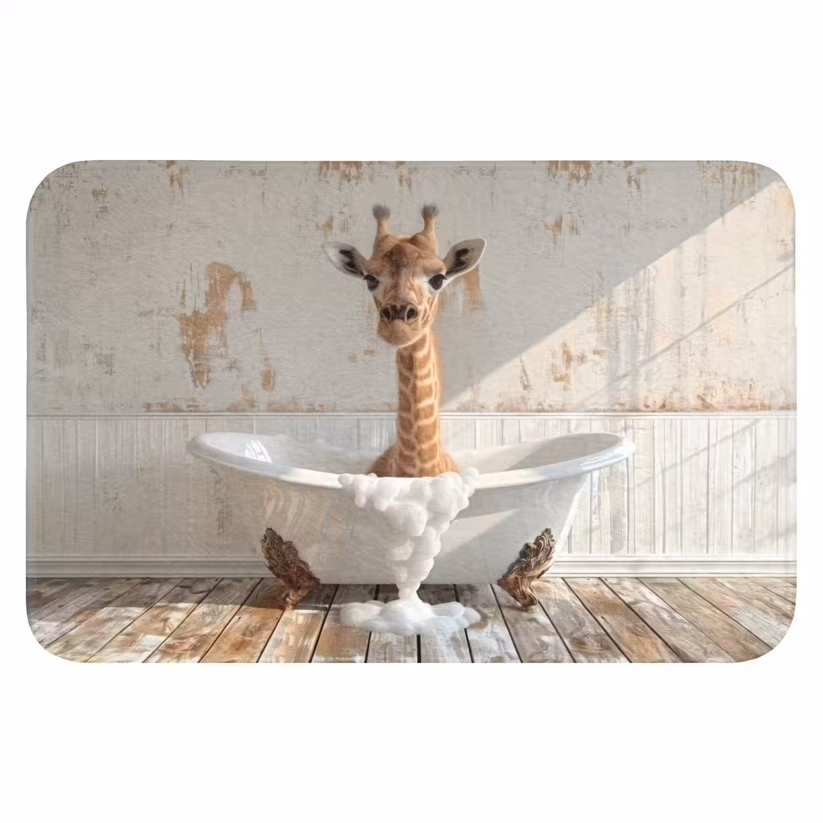 WC Mat - Giraf - Badkuip - Vintage - Dieren — 1