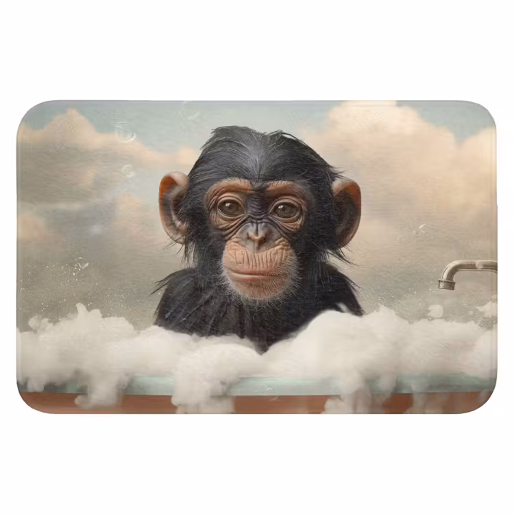 WC Mat - Aap - Dieren - Bad - Schuim — 1