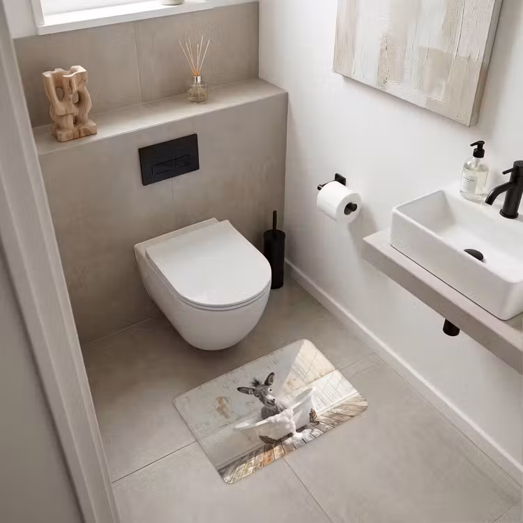 WC Mat - Ezel - Dieren - Badkuip - Schuim — 6